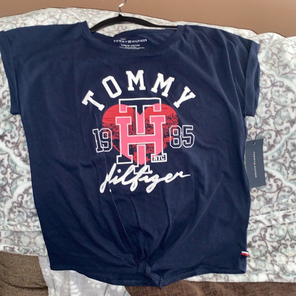 NWT girls size large Tommy Hilfiger, 12–14 tie not shirt